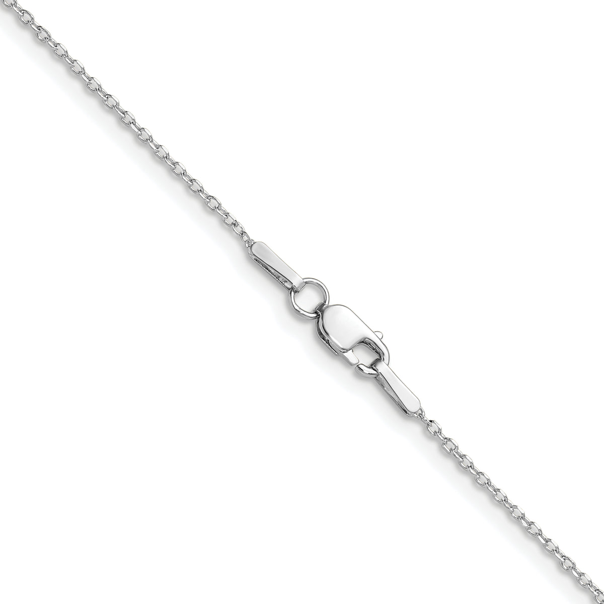 Gold (14K) Diamond-cut Forzantine Cable Chain - 14k White Gold / 16 in / 1 mm