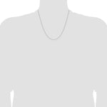 Gold (14K) Diamond-cut Forzantine Cable Chain - 14k White Gold / 20 in / 1 mm
