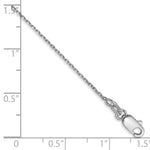 Gold (14K) Diamond-cut Forzantine Cable Chain Anklet - 14k White Gold / 10 in / 1 mm