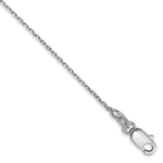 Gold (14K) Diamond-cut Forzantine Cable Chain Anklet - 14k White Gold / 10 in / 1 mm