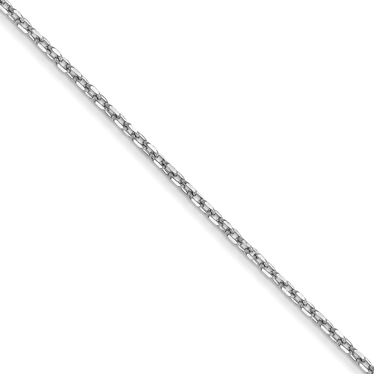 Gold (14K) Diamond-cut Forzantine Cable Chain - 14k White Gold / 16 in / 1 mm