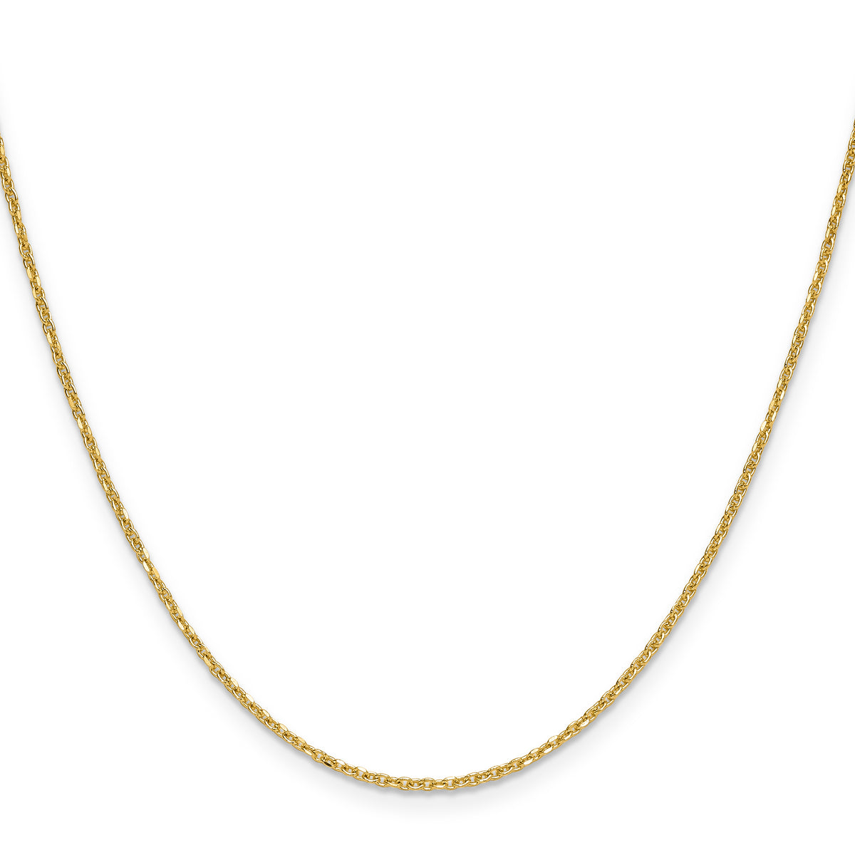 Gold (14K) Diamond-cut Forzantine Cable Chain - 14k Yellow Gold / 16 in / 1.4 mm
