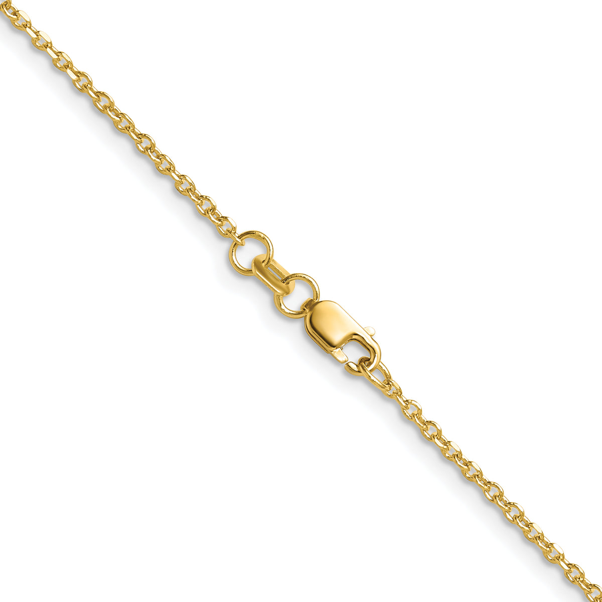Gold (14K) Diamond-cut Forzantine Cable Chain - 14k Yellow Gold / 16 in / 1.4 mm