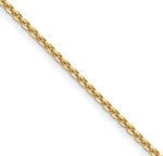 Gold (14K) Diamond-cut Forzantine Cable Chain - 14k Yellow Gold / 16 in / 1.4 mm