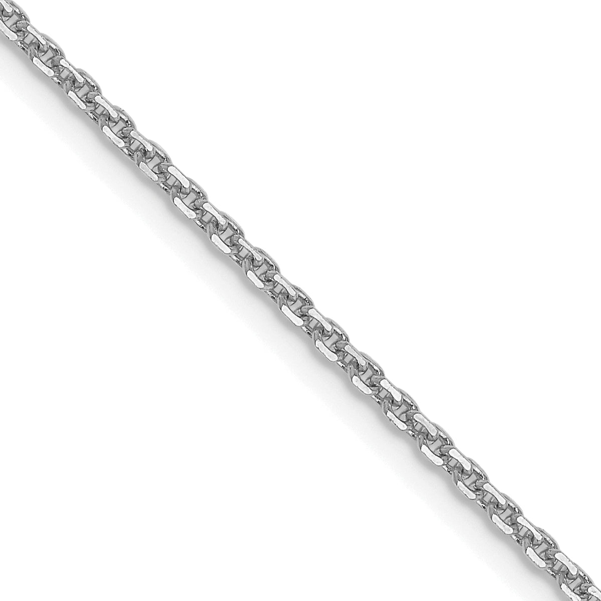 Gold (14K) Diamond-cut Forzantine Cable Chain - 14k White Gold / 16 in / 1.4 mm