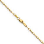 Gold (14K) Solid Beveled Paperclip Link Chain - 14k Yellow Gold / 16 in / 2.1 mm