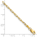 Gold (14K) Solid Beveled Paperclip Link Chain Anklet - 14k Yellow Gold