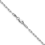 Gold (14K) Solid Beveled Paperclip Link Chain - 14k White Gold / 16 in / 2.1 mm