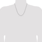 Gold (14K) Solid Beveled Paperclip Link Chain - 14k White Gold / 20 in / 2.1 mm
