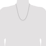 Gold (14K) Solid Beveled Paperclip Link Chain - 14k White Gold / 22 in / 2.1 mm