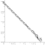 Gold (14K) Solid Beveled Paperclip Link Chain Bracelet - 14k White Gold / 7 in / 2.1 mm