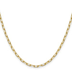 Gold (14K) Solid Beveled Paperclip Link Chain - 14k Yellow Gold / 16 in / 3 mm