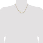Gold (14K) Solid Beveled Paperclip Link Chain - 14k Yellow Gold / 18 in / 3 mm