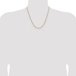 Gold (14K) Solid Beveled Paperclip Link Chain - 14k Yellow Gold / 20 in / 3 mm
