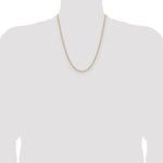 Gold (14K) Solid Beveled Paperclip Link Chain - 14k Yellow Gold / 22 in / 3 mm