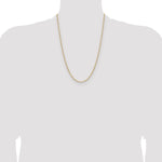 Gold (14K) Solid Beveled Paperclip Link Chain - 14k Yellow Gold / 24 in / 3 mm