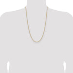 Gold (14K) Solid Beveled Paperclip Link Chain - 14k Yellow Gold / 26 in / 3 mm