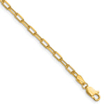 Gold (14K) Solid Beveled Paperclip Link Chain - 14k Yellow Gold / 16 in / 3 mm