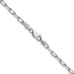 Gold (14K) Solid Beveled Paperclip Link Chain - 14k White Gold / 16 in / 3 mm