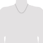 Gold (14K) Solid Beveled Paperclip Link Chain - 14k White Gold / 18 in / 3 mm