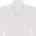 Gold (14K) Solid Beveled Paperclip Link Chain - 14k White Gold / 22 in / 3 mm