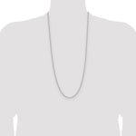 Gold (14K) Solid Beveled Paperclip Link Chain - 14k White Gold / 30 in / 3 mm