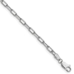 Gold (14K) Solid Beveled Paperclip Link Chain - 14k White Gold / 16 in / 3 mm