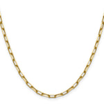 Gold (14K) Solid Beveled Paperclip Link Chain - 14k Yellow Gold / 18 in / 3.43 mm