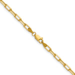 Gold (14K) Solid Beveled Paperclip Link Chain - 14k Yellow Gold / 18 in / 3.43 mm