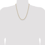 Gold (14K) Solid Beveled Paperclip Link Chain - 14k Yellow Gold / 22 in / 3.43 mm