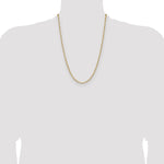 Gold (14K) Solid Beveled Paperclip Link Chain - 14k Yellow Gold / 24 in / 3.43 mm