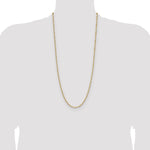 Gold (14K) Solid Beveled Paperclip Link Chain - 14k Yellow Gold / 30 in / 3.43 mm