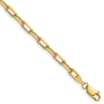Gold (14K) Solid Beveled Paperclip Link Chain - 14k Yellow Gold / 18 in / 3.43 mm