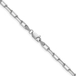 Gold (14K) Solid Beveled Paperclip Link Chain - 14k White Gold / 18 in / 3.43 mm