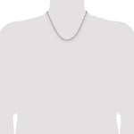 Gold (14K) Solid Beveled Paperclip Link Chain - 14k White Gold / 18 in / 3.43 mm