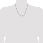 Gold (14K) Solid Beveled Paperclip Link Chain - 14k White Gold / 20 in / 3.43 mm