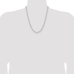 Gold (14K) Solid Beveled Paperclip Link Chain - 14k White Gold / 22 in / 3.43 mm