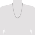Gold (14K) Solid Beveled Paperclip Link Chain - 14k White Gold / 24 in / 3.43 mm