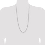 Gold (14K) Solid Beveled Paperclip Link Chain - 14k White Gold / 30 in / 3.43 mm