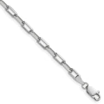 Gold (14K) Solid Beveled Paperclip Link Chain - 14k White Gold / 18 in / 3.43 mm