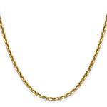 Gold (10K & 14K) Diamond-Cut Round Open Link Cable Chain - 14k Yellow Gold / 18 in / 3.1 mm