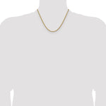 Gold (10K & 14K) Diamond-Cut Round Open Link Cable Chain - 14k Yellow Gold / 18 in / 3.1 mm