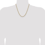 Gold (10K & 14K) Diamond-Cut Round Open Link Cable Chain - 14k Yellow Gold / 20 in / 3.1 mm