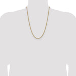 Gold (10K & 14K) Diamond-Cut Round Open Link Cable Chain - 14k Yellow Gold / 24 in / 3.1 mm