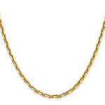 Gold (10K & 14K) Diamond-Cut Round Open Link Cable Chain - 14k Yellow Gold / 18 in / 3.6 mm
