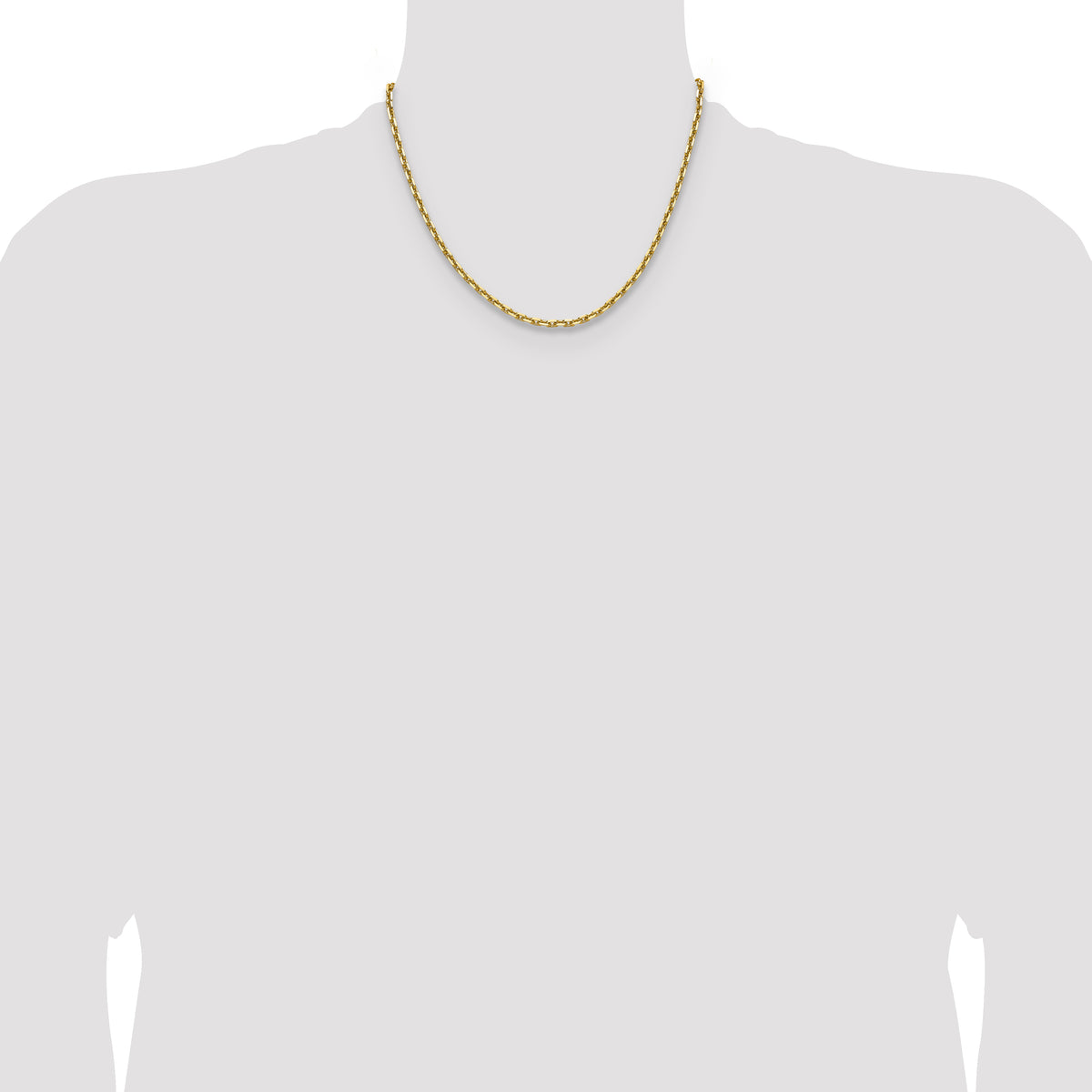 Gold (10K & 14K) Diamond-Cut Round Open Link Cable Chain - 14k Yellow Gold / 18 in / 3.6 mm