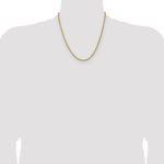 Gold (10K & 14K) Diamond-Cut Round Open Link Cable Chain - 14k Yellow Gold / 20 in / 3.6 mm