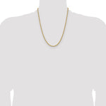 Gold (10K & 14K) Diamond-Cut Round Open Link Cable Chain - 14k Yellow Gold / 22 in / 3.6 mm