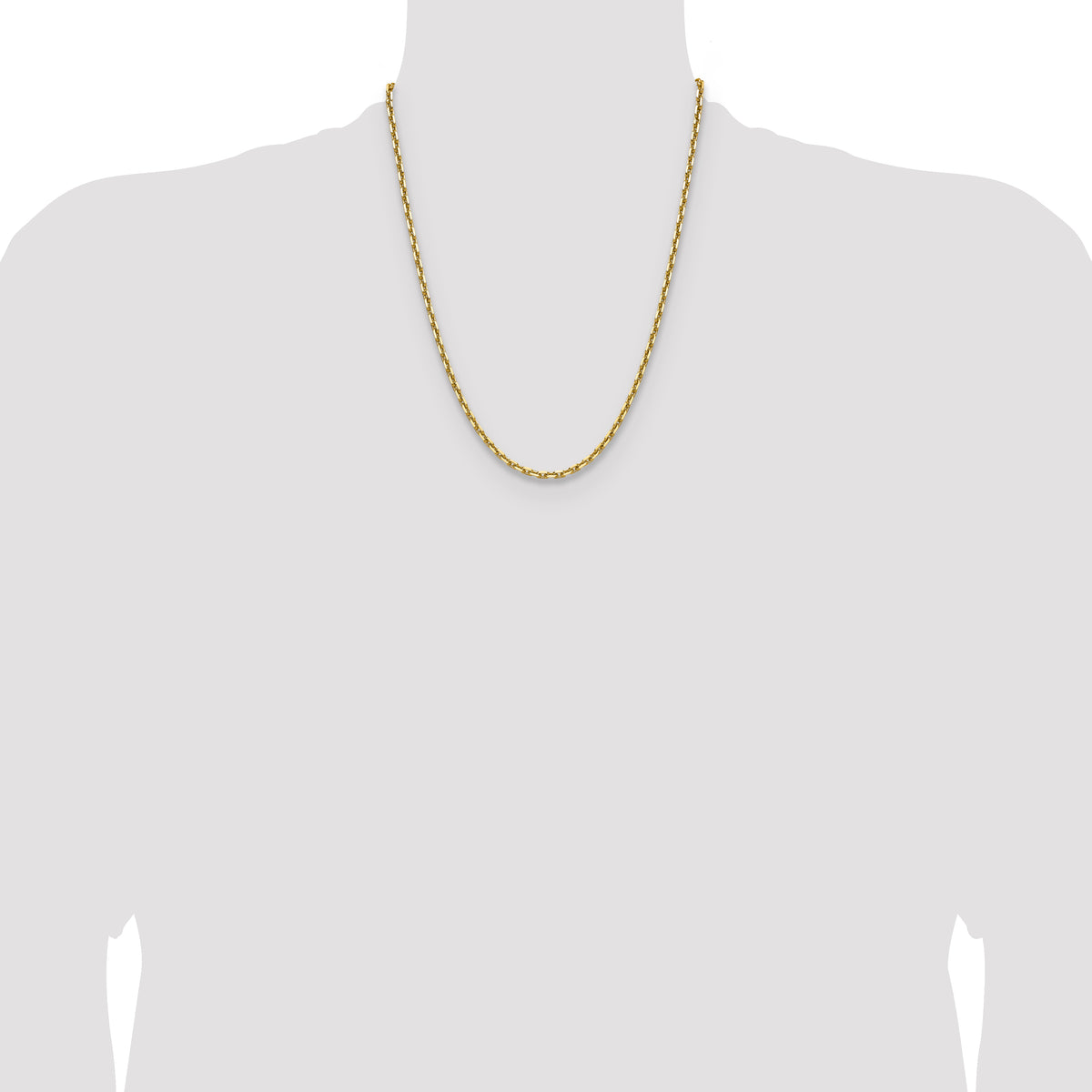 Gold (10K & 14K) Diamond-Cut Round Open Link Cable Chain - 14k Yellow Gold / 22 in / 3.6 mm