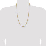Gold (10K & 14K) Diamond-Cut Round Open Link Cable Chain - 14k Yellow Gold / 26 in / 3.6 mm